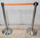 Retractable crowd control Belt Barrier 9 1/2’ made by Queue.