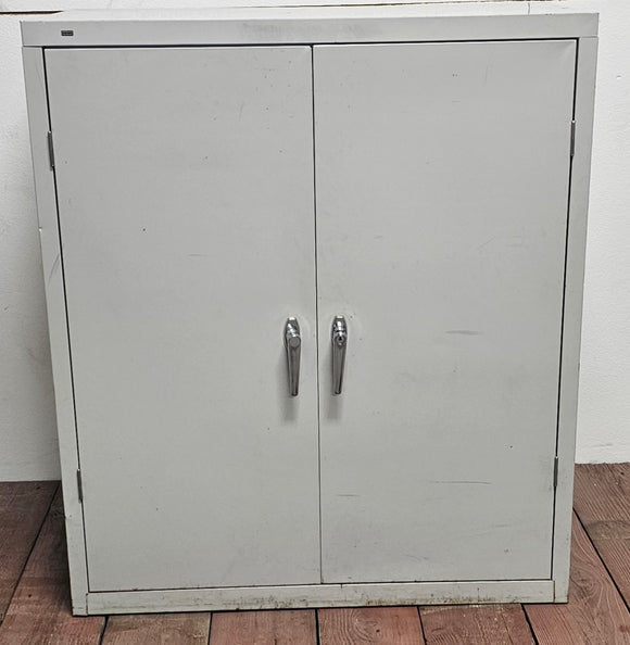 2 Door Metal Storage Lockable Cabinet with key 2 shelves