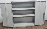 2 Door Metal Storage Lockable Cabinet with key 2 shelves