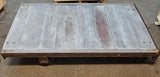 Antique 2 Wheeled Industrial Factory Platform Cart 5’ long x3’ wide x 10 ½” tall