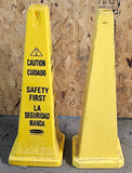 Yellow safety cones 3' & 25 1/2"