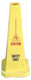 Yellow safety cones 3' & 25 1/2"