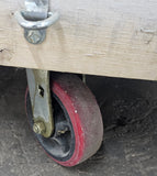 8' x 4' material handling moving  cart on 6" casters