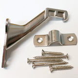 Handrail Bracket Satin Brushed Nickel with Screws and Mounting Hardware Pewter